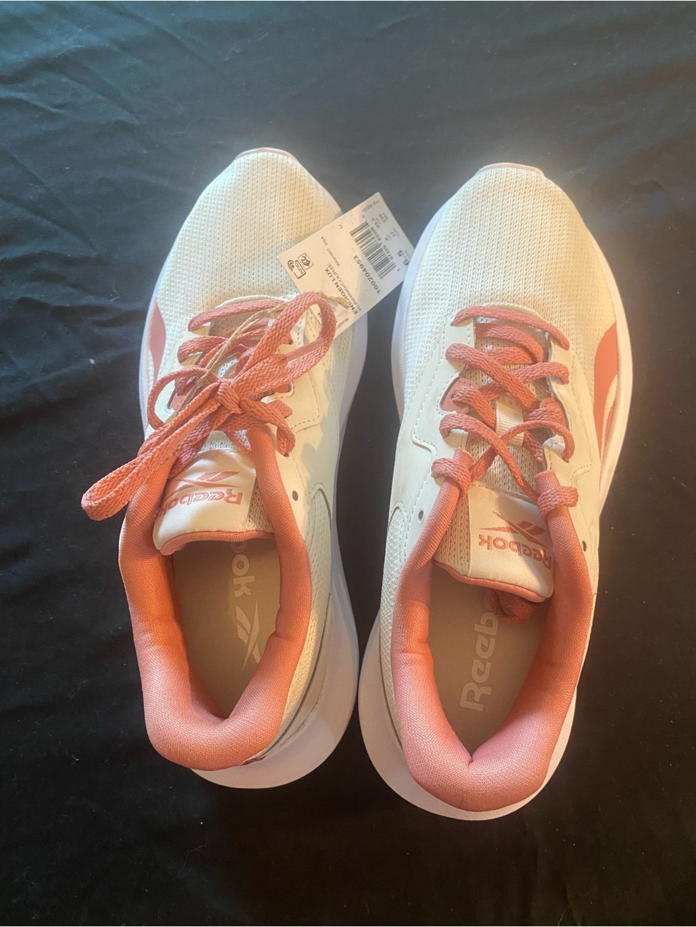 Reebok Energen Lux Lightweight Running Sneakers in Cream & Dusty Rose - Picture 3 of 7